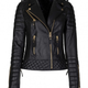 Illustration for article titled Black Womens Slim Fit Biker Diamond Quilted Kay Michaels Real Leather Jacketem/em